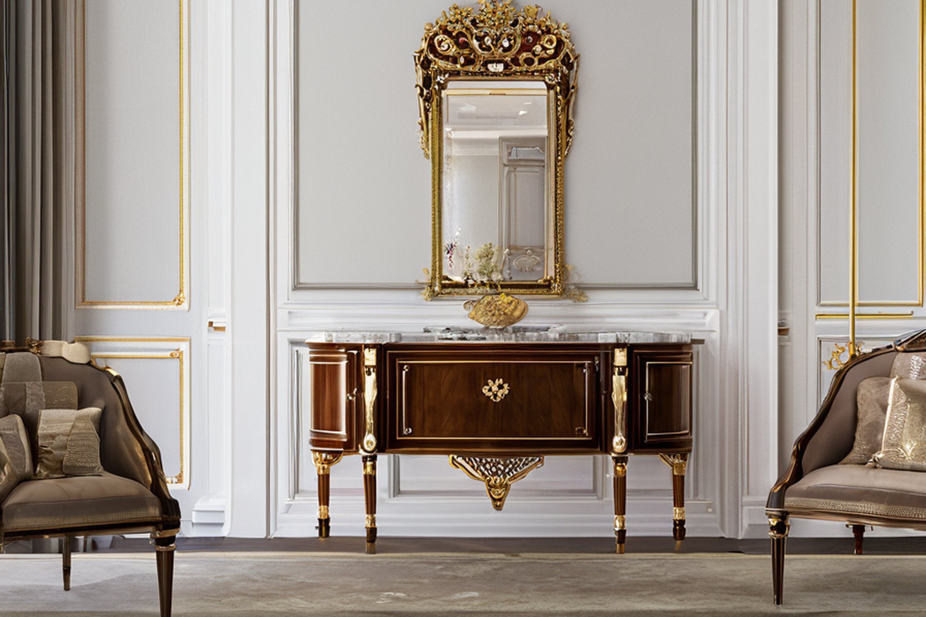 bespoke luxury classic furniture bespoke palace dining by Modenese Gastone