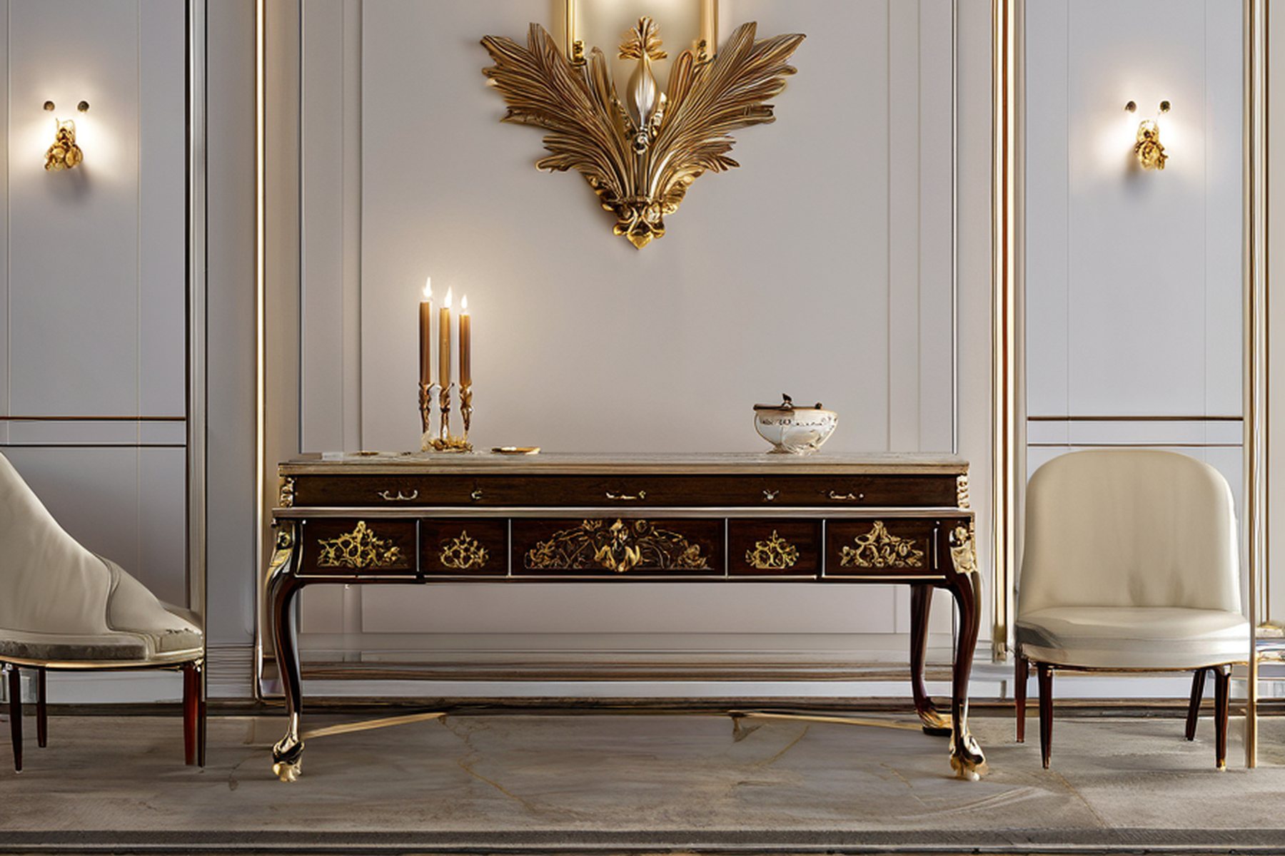 bespoke luxury classic furniture drop cap reading room by Modenese Gastone