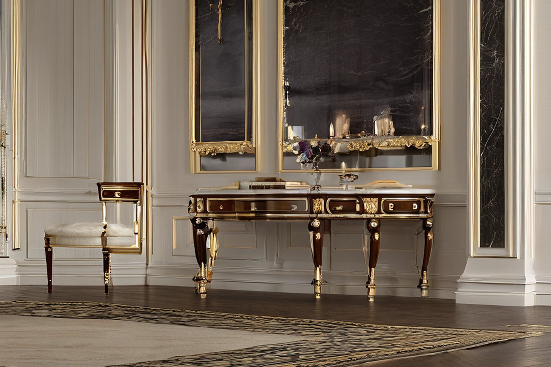 bespoke luxury classic furniture villa reception gallery by Modenese Gastone