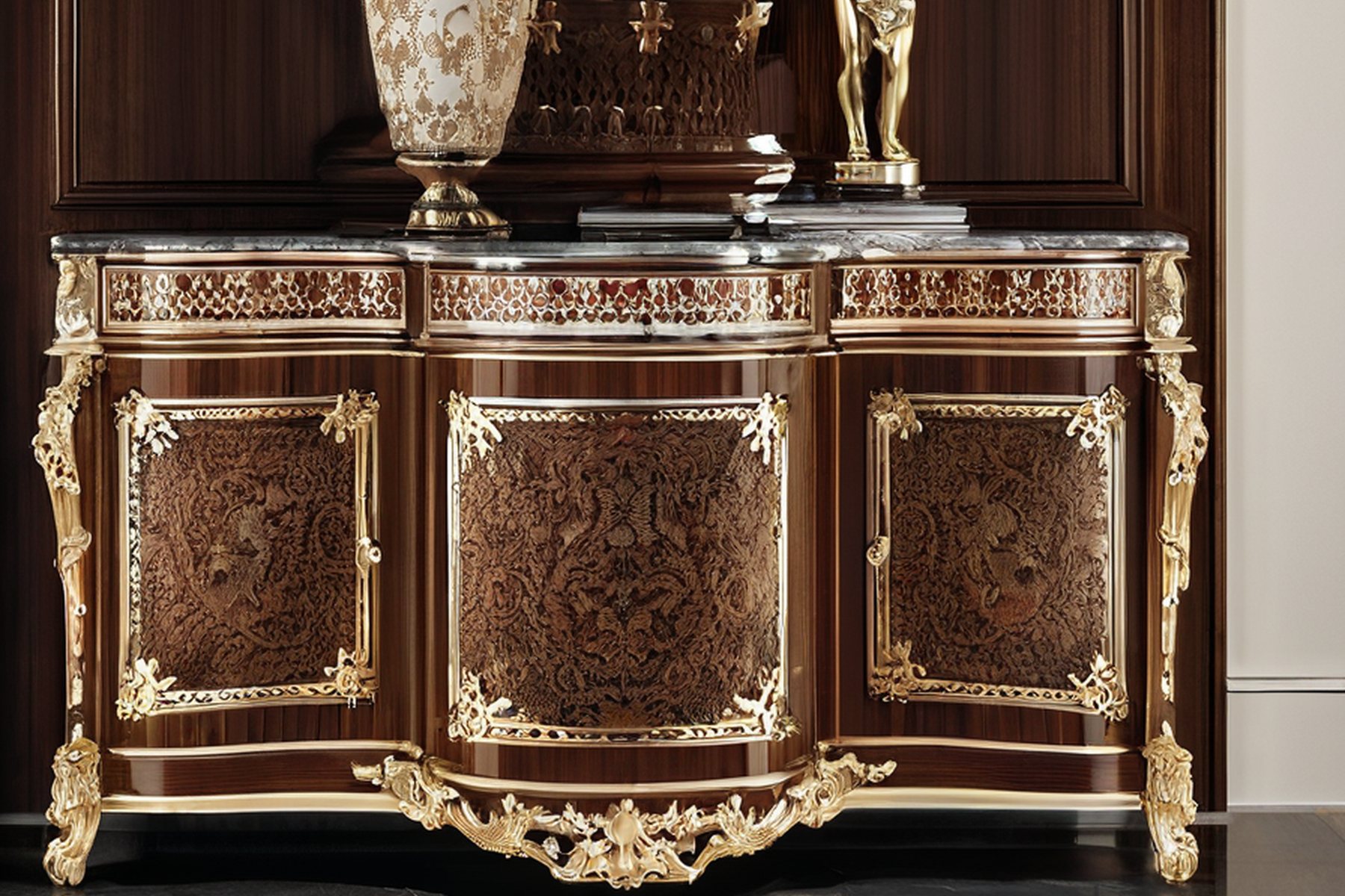 classic furniture materials gold leaf closeup by Modenese Gastone