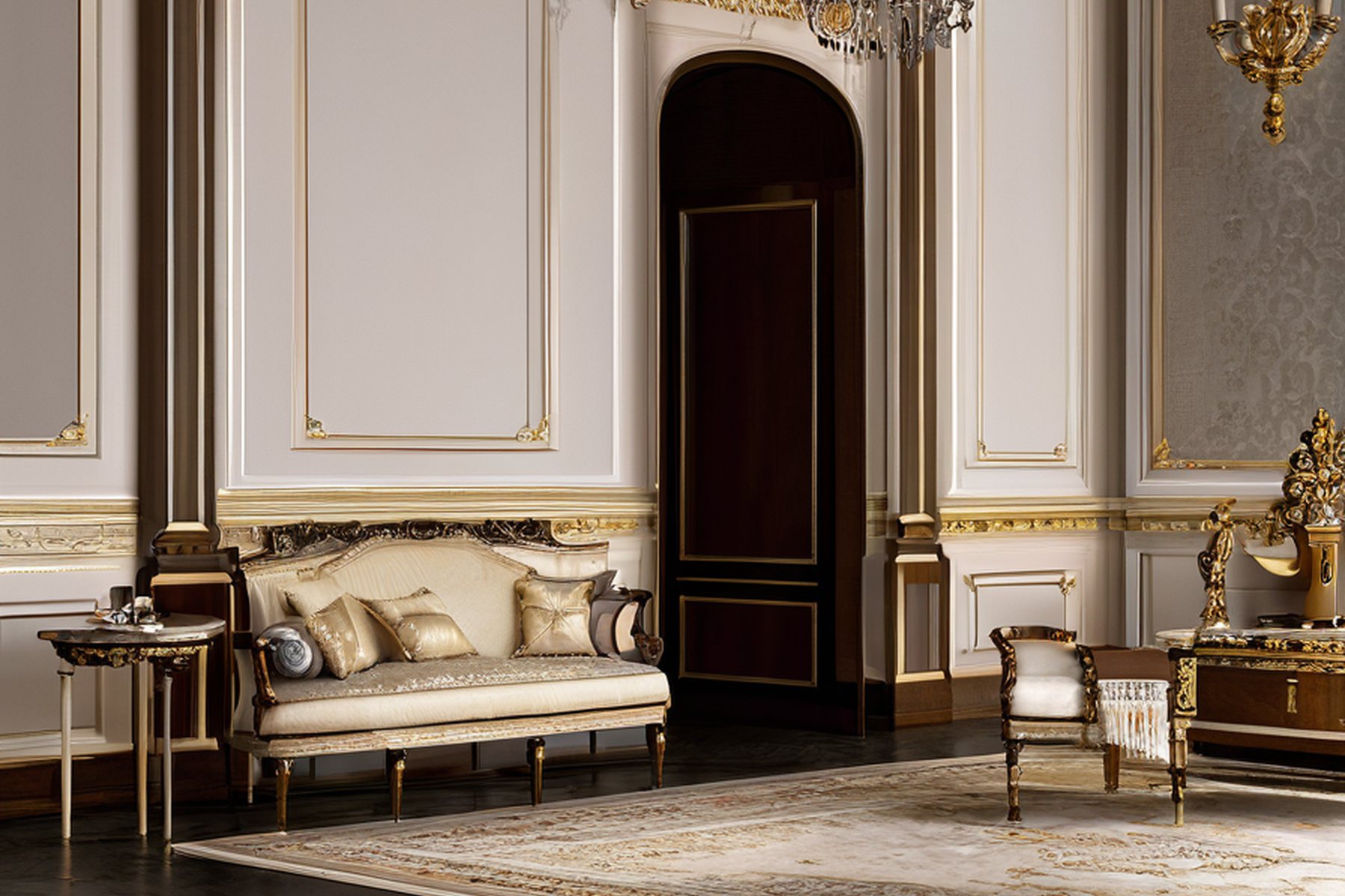 made-to-order classic furniture process installation gallery by Modenese Gastone
